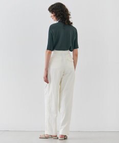 BEIGE， 【洗える】CROCUS / カービーシルエットタックパンツ