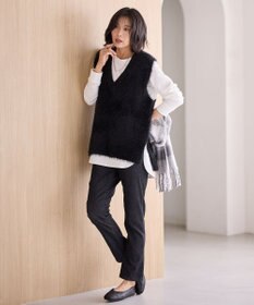 ANY L 【洗濯機可】フェザーニットベスト