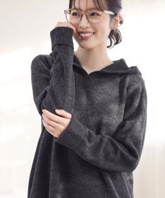 Tiaclasse メランジフーディーニットチュニック