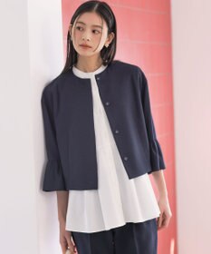 組曲 S 【先行予約・WEB限定】ライトリネンライクノーカラー ジャケット