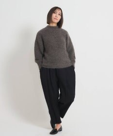 muuc 〈天然素材の上質なモヘヤ〉アルパカモヘヤ畦編みプルオーバー〈日本製〉