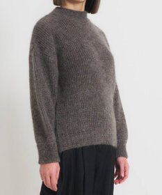 muuc 〈天然素材の上質なモヘヤ〉アルパカモヘヤ畦編みプルオーバー〈日本製〉