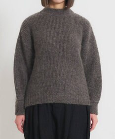 muuc 〈天然素材の上質なモヘヤ〉アルパカモヘヤ畦編みプルオーバー〈日本製〉