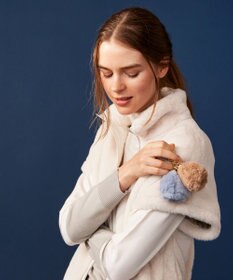 23区GOLF ギフトにも最適【WOMEN】ファー ボールポーチ