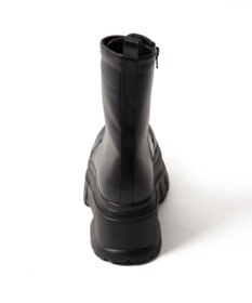 WEGO 厚底ボリュームレースアップショートブーツ