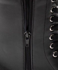 WEGO 厚底ボリュームレースアップショートブーツ