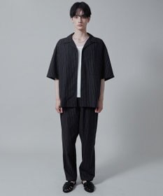 WEGO 【ユニセックス着用アイテム/手洗い可/SETUP可】リネンレーヨンオープンカラーシャツ（S）