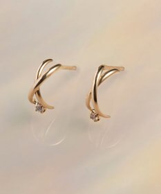 Phoebe 【 K10 】クロッシングビジューピアス