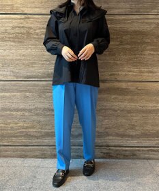 UNFILO 【GLOW 6月号掲載/洗える】ラッフルカラーブラウス