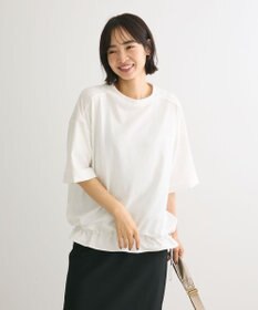 Green Parks 裾ドロスト５分袖ドッキングチュニック