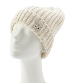 MOONBAT 【FUDGE11月号掲載】PAUL & JOE ACCESSOIRES ヌネット刺繍ワッペン付リブニット帽