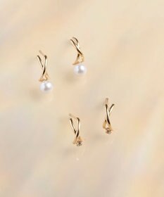 Phoebe 【 K10 】クロッシングビジューピアス