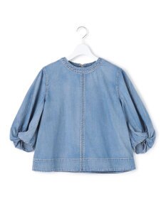 J.PRESS YORK STREET 【WOMEN】ライトダンガリー ツイストスリーブ ブラウス