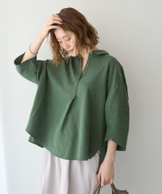 YECCA VECCA バルーン袖スキッパーシャツ