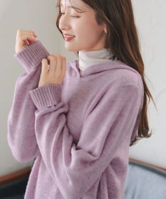 Tiaclasse メランジフーディーニットチュニック