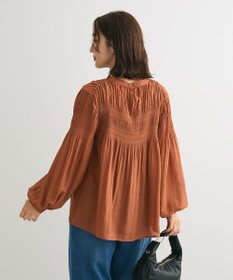 Green Parks マジョリカプリーツブラウス