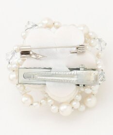 ANY SIS パール調フラワー ブローチ