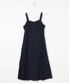 Feroux 【洗える】プリーツコンビ ジャンパースカート