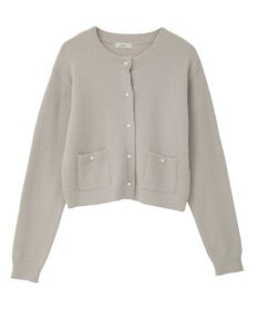 earth music&ecology 【イージーケア】パウダーシャギークルーネックカーディガン