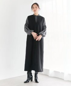 #Newans 【洗濯機可】キーネックジャンパースカート