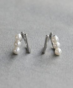 Phoebe 〈シリーズ累計販売15000点突破！〉ダブルデコレイトカフイヤリング　シルバー