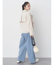 earth music&ecology ボタンフライワイドデニムパンツ