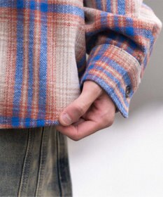 WEGO 【2025年秋冬新作/ユニセックス着用ITEM/SMLサイズ展開】ヘビーネルチェックシャツ（LS）