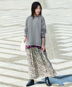 ANY L 【WEB限定】サテンコンビペプラムカットソー