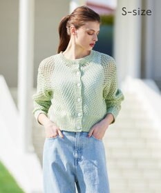 BEIGE， 【S-size】CACTUS / メッシュカーディガン