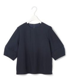 ICB 【UVケア・接触冷感・速乾・防シワ・洗える】 FluidBackSatin ランタンスリーブブラウス