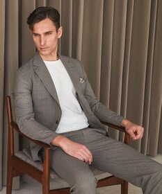 GOTAIRIKU 圧倒的清涼感・８つの夏機能【接触冷感/通気性/軽量/撥水…等】クールドッツ セットアップジャケット_ヘリンボーンプリント（25年モデル）