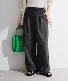 Green Parks サッカー裾ドロストワイドパンツ