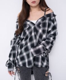 WEGO 2WAYオフショルシャツ