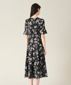 GRACE CONTINENTAL フラワープリントフレアワンピース