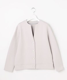 J.PRESS LADIES ダンボールジャージー ブルゾン ライトグレー系