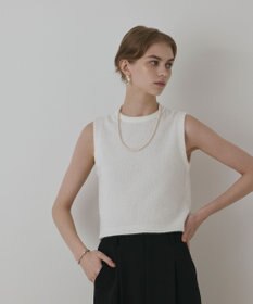 GRACE CONTINENTAL ラメフェザ－ニットトップ