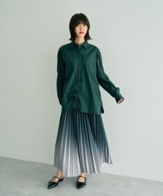 YECCA VECCA ドロストデザインギャザーシャツ