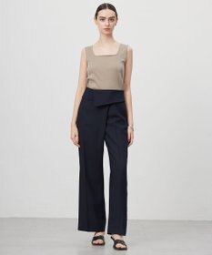 ICB L 【UVケア・接触冷感・速乾・防シワ・洗える】 FluidBackSatin デザインワイドパンツ