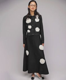 組曲 S 【組曲×setsuko sagittaire】ボンボンフラワーニット カーディガン