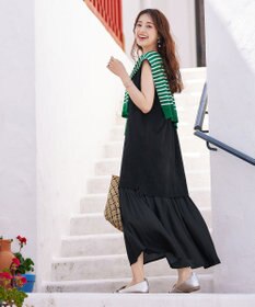 Tiaclasse 肩掛けボーダーフェイクカーデ