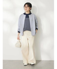 CRAFT STANDARD BOUTIQUE ウ゛ィンテージ風天竺　パール釦クルーカーデＬ／Ｓ