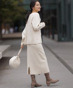 組曲 S 【加藤ローサさん着用】スムースストレッチニットアップ