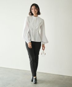 #Newans 【洗濯機可能】ウェイビービブデザインブラウス