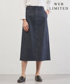 J.PRESS LADIES S 【WEB限定】セルロースシャンブレー ナロー スカート
