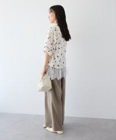 CRAFT STANDARD BOUTIQUE ボタニカルプリントオープンカラーシャツ