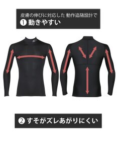 CW-X 【MEN】　機能性トップス　SECOND　BODY　2.0　吸汗速乾　UVカット率90%以上　抗菌防臭　ハイネック・長袖　/ワコール　CHO039