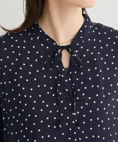 Green Parks スキッパーギャザーワンピース