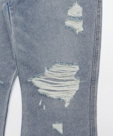 WEGO ダメージフレアデニムパンツ