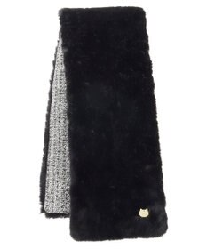 MOONBAT PAUL & JOE ACCESSOIRES フェイクファー×ツイード リバーシブルマフラー