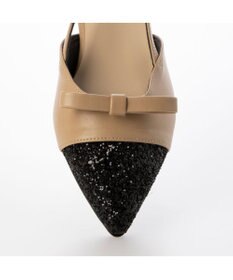 MODE ET JACOMO <carino>グリッターコンビフラットシューズ